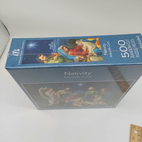Jigsaw  Puzzle 500 Pieces Marcello Corti Nativity Crown Point Graphic NOS - Picture 2 of 4